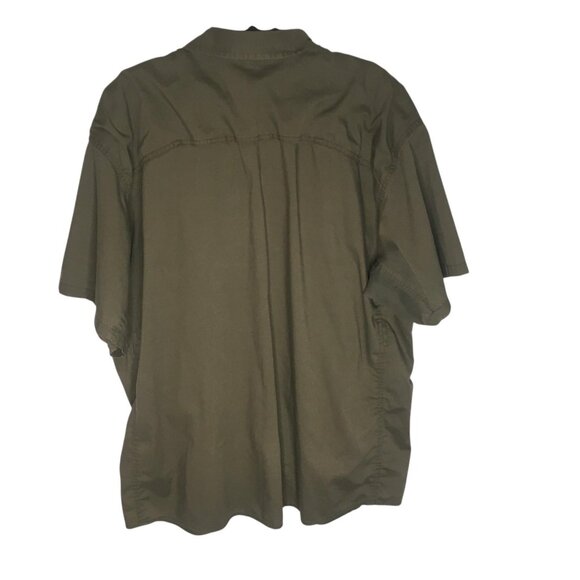 First Tactical Shirt Mens 2XL Green Short Sleeve Button Front Vented Pockets - Picture 11 of 16